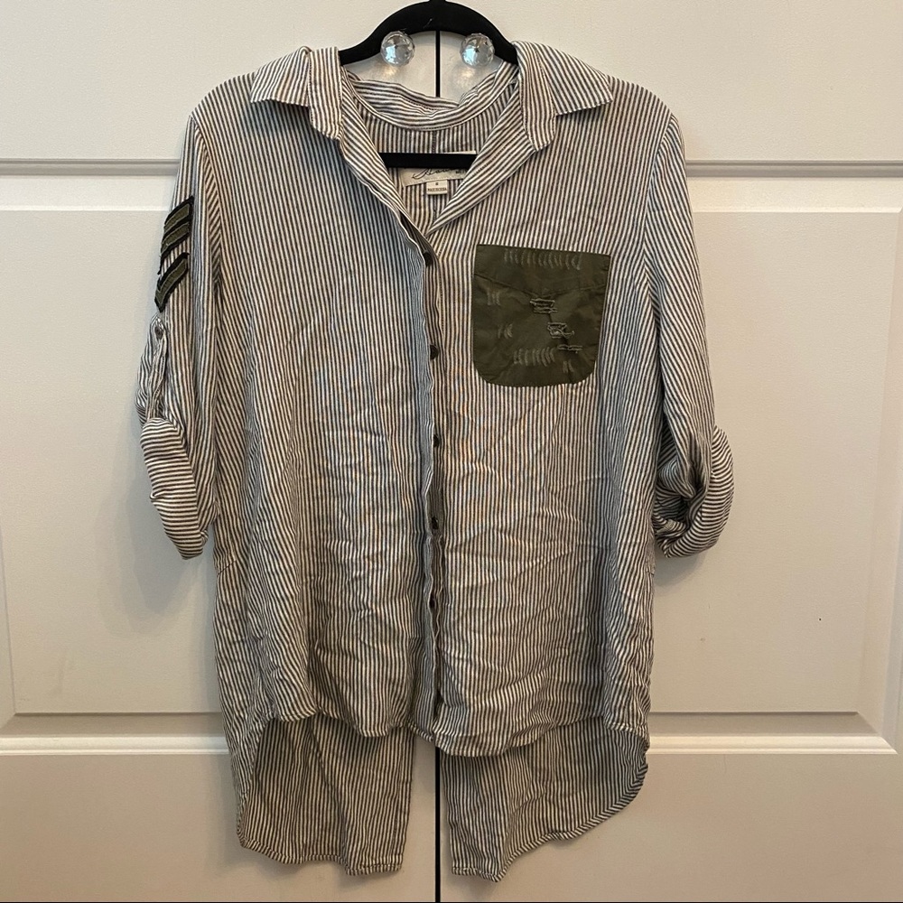 Vintage Havana Stripe Button Down Shirt